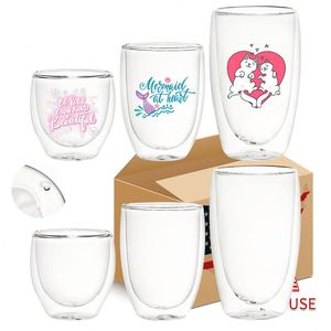 Gobelets en verre transparent à double paroi pré-perforés pour boules de neige, 8oz, 12oz, 15oz, pour DIY, en provenance de l'entrepôt chinois - Product Image 4