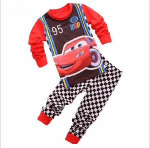 STX Maßgeschneiderte Kinderbekleidungssets Großhandel Kinder-Pyjamas Dünne Baumwolle Cartoon Langarm Jungen Heim-Pyjama-Set Nachtwäsche - Product Image 2
