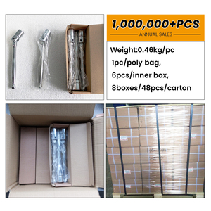 7/16 "Heavy Duty Ponteggi Oscillare Sopra La Bi-Hex Chiave a tubo 21 millimetri Poka Plumb Manico - Product Image 6