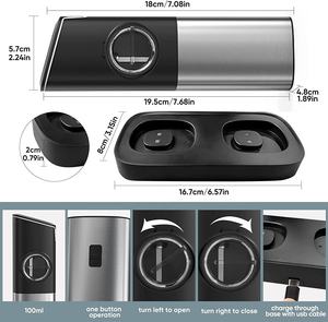 <span class=keywords><strong>Moulin</strong></span> à poivre et sel électrique Rechargeable par USB, avec couvercle à poussière automatique, avec double Base de charge - Product Image 5