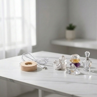Base lumineuse ronde en bois avec télécommande USB, support d'affichage LED RGB pour lampe, ornement artistique