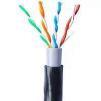 Cable de Red para Exteriores Gigabit Cat5e de Alta Velocidad, Cables de Comunicación Impermeables Anti-UV, Cable Ethernet LAN