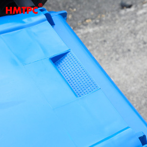 Hmtpc 240L Outdoor <b>Plastic</b> Trash Can With Lid And <b>Wheels</b> For Streets And Residential Areas - Product Image 2
