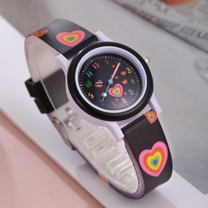 Nouvelle montre numérique coréenne transfrontalière en silicone, mignonne, motif arc-en-ciel, pour étudiants - Product Image 3