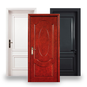 Puertas de Madera Maciza Compuesta Precolgadas para Dormitorio Moderno, Diseño de <span class=keywords><strong>Puerta</strong></span> de Madera de <span class=keywords><strong>Cedro</strong></span> Tallada para Interiores de Casa u Hotel - Product Image 4