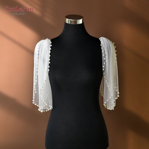YouLaPan VG40A New Detachable Short Top <strong>Wedding</strong> Dress Fashion Shawl Belt Clip Bridal <strong>Wedding</strong> <strong>Cardigan</strong> - Product Image 2