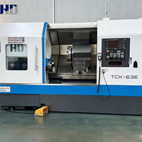 Tour à lit incliné CNC TCK63E fabriqué en Chine, haute rigidité, pour le traitement de pièces automobiles et de moules