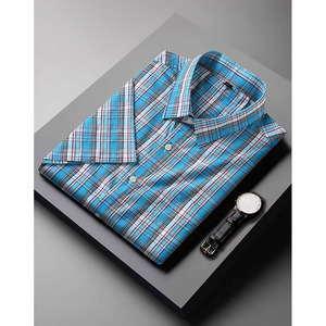 RNSHANGER 5XL 6XL 7XL 8XL 10XL <span class=keywords><strong>camicie</strong></span> <span class=keywords><strong>taglie</strong></span> <span class=keywords><strong>forti</strong></span> moda stile classico Casual in cotone comoda camicia a <span class=keywords><strong>maniche</strong></span> <span class=keywords><strong>corte</strong></span> a quadri - Product Image 3