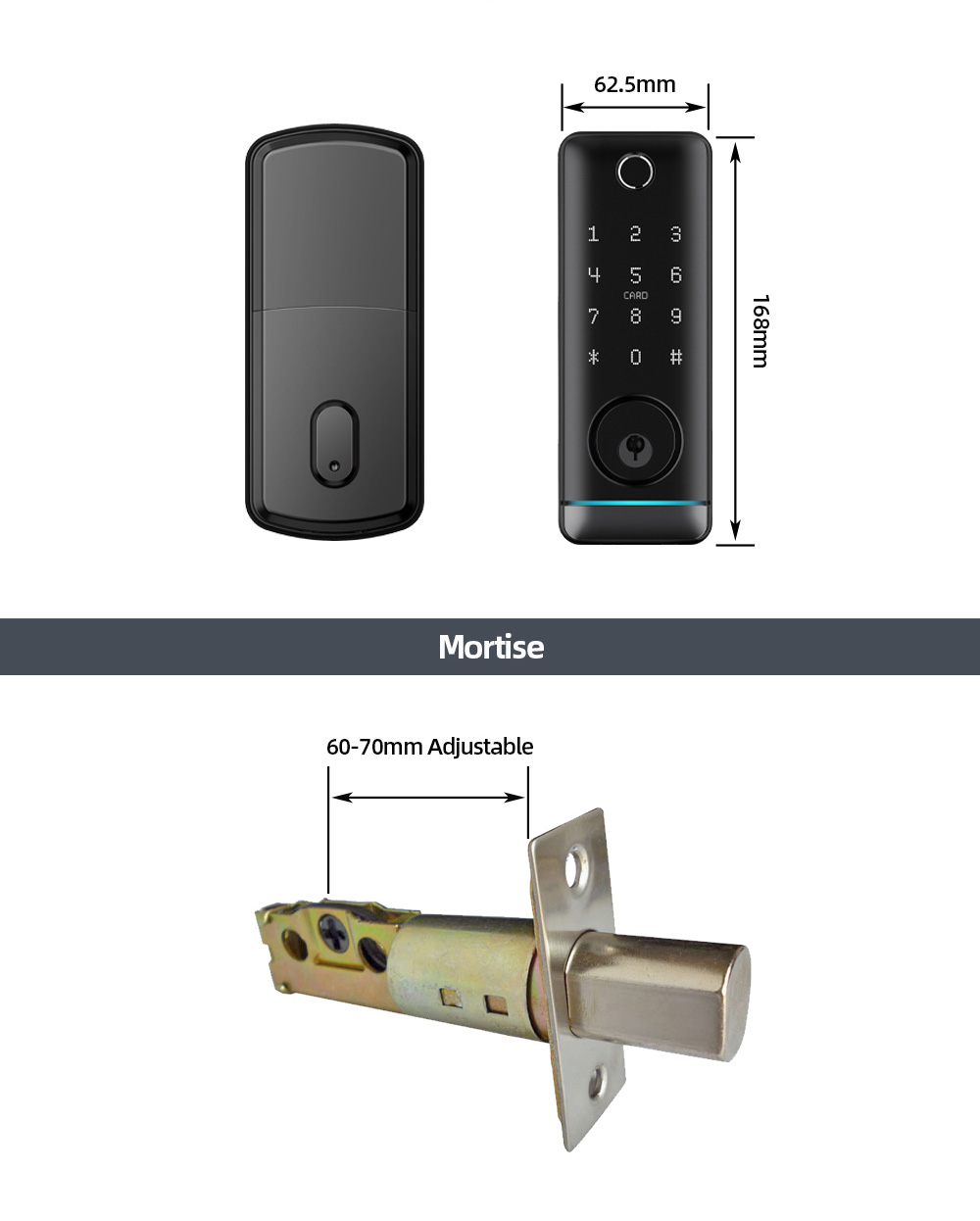 Fechamento inteligente do Deadbolt de WiFi das fechaduras da porta eletrônicas da liga de alumínio 4