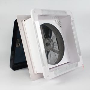 {HEYRV} <span class=keywords><strong>caravane</strong></span> de haute qualité 12V 16 pouces, ventilateur de toit avec lumière LED et capteur de pluie, ventilateur de Ventilation électrique du <span class=keywords><strong>Vent</strong></span> - Product Image 1