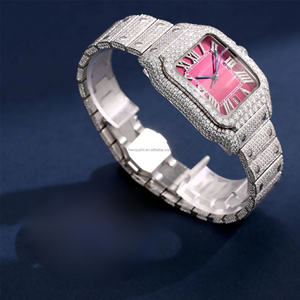 นาฬิกาข้อมืออะนาล็อกหรูหราแบบกำหนดเอง FIFE ตัวเรือนเงิน ประดับเพชรโมอิสซาไนต์คุณภาพสูง ดีไซน์เต็มตัวแบบฮิปฮอป สำหรับทั้งชายและหญิง ตัวเรือนอัลลอยด์ ระบบอัตโนมัติ - Product Image 2