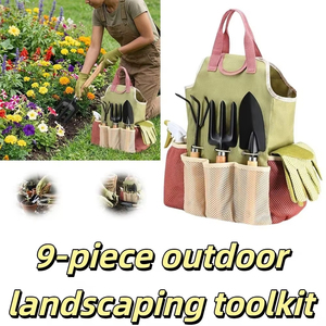 High Quality Wholesale Carbon Steel Planting Hand Tools, Ergonomic Garden Gear With Portable Storage Carry Bag for Home Use