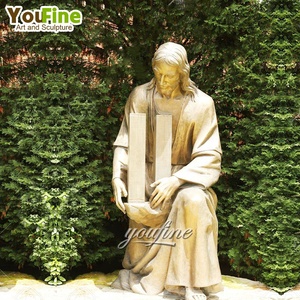 Coulée grandeur nature en cuivre Jésus Christ Bronze tenant <span class=keywords><strong>le</strong></span> World Trade Center - Product Image 2