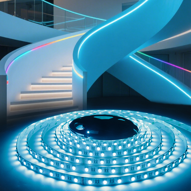 Strip Light 24V 12V 5050 Rgbw Led Strip 60leds/m Bluetooth Wi-Fi Smart Control Parties Esports Mood Atmosphere 4 In1 Strip Light