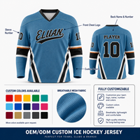 Maillots de hockey sur glace personnalisés en polyester respirant pour l'entraînement, la compétition et les matchs, commandes en gros pour les équipes