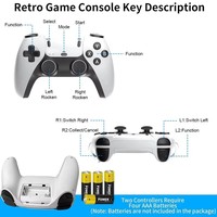 Console de Jeu Rétro 4K LR M15 avec Plus de 20000 Jeux, 64 Go/128 Go Extensible, Prise en Charge Multilingue, Sans Fil 2.4GHz