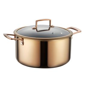Ensemble d'ustensiles de cuisine professionnels en acier inoxydable écologique, classique, 12 pièces, avec couvercles en verre, poêle à frire hybride antiadhésive et sauteuse - Product Image 2