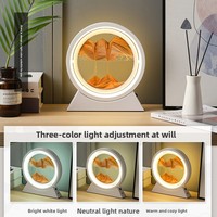 Lampe de chevet créative avec sable mouvant, veilleuse décorative, lampe de table de décompression moderne et minimaliste en plastique