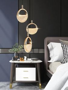 Lampu Gantung Kamar Tidur Klasik Bentuk Bulat Chandalire Modern Nordik Lampu Akrilik Gantung Dalam Ruangan untuk Restoran - Product Image 2