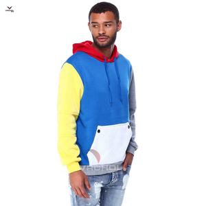 Sudadera con capucha de lana de bloque de color unisex, sudaderas de punto con mangas raglán bordadas, características antiarrugas antiretráctiles, diseño en blanco - Product Image 6