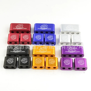 Serre-câbles de bougies d'allumage en alliage d'aluminium ICC02 pour mise à niveau des câbles d'allumage Rouge Bleu Or Argent Noir Violet - Product Image 2