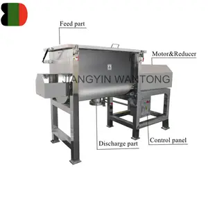 WLDH High Speed Industrial Ribbon Blender High Efficiency Powder Mixer for Dry Spice and Liquid Mixing Food Processing Machine