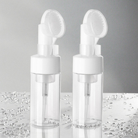 Plastique PET blanc 100ml/200ml pompe à mousse pour lavage à la main Lotion boîte coeur Silicone brosse tête Stock Blush masque facial pour perruques