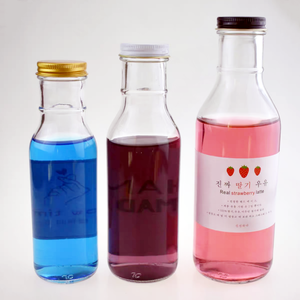 Botellas de Vidrio Vacías de Alta Calidad de 250/350/500 ml, Encantadores Envases Pequeños para Salsas/Aceite/Refrescos/Condimentos con Tapa de Metal/Plástico - Product Image 3
