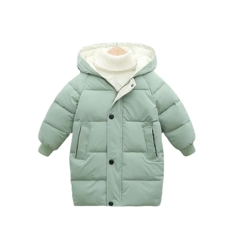 Children's cotton coats for girls and boys thickened jackets kids autumn/winter long style padded down coats
