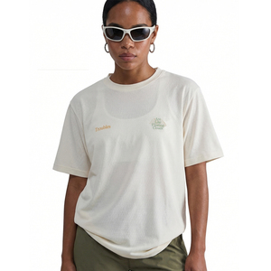 Camiseta de Manga Corta de Malla de Color Sólido de Secado Rápido, Diseño Moderno con Estampado, Ropa Casual para Exteriores, Nueva Colección de Verano 2026 - Product Image 3