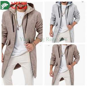 Wholesale Heavyweight Cotton <strong>Zip</strong> <strong>Hoodie</strong> <strong>Women</strong> High Quality Zipper <strong>Longline</strong> Hoodies Custom Logo - Product Image 2