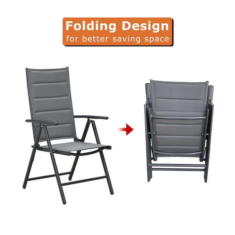 New arrival outdoor patio furniture rectangular dinning table folding chair dinning sets