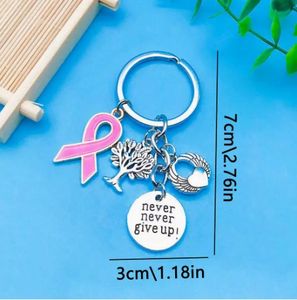 1 antiche ali d'argento amore albero della <span class=keywords><strong>vita</strong></span> non rinunciare mai lettera portachiavi marchio ciondolo ornamento zaino - Product Image 2