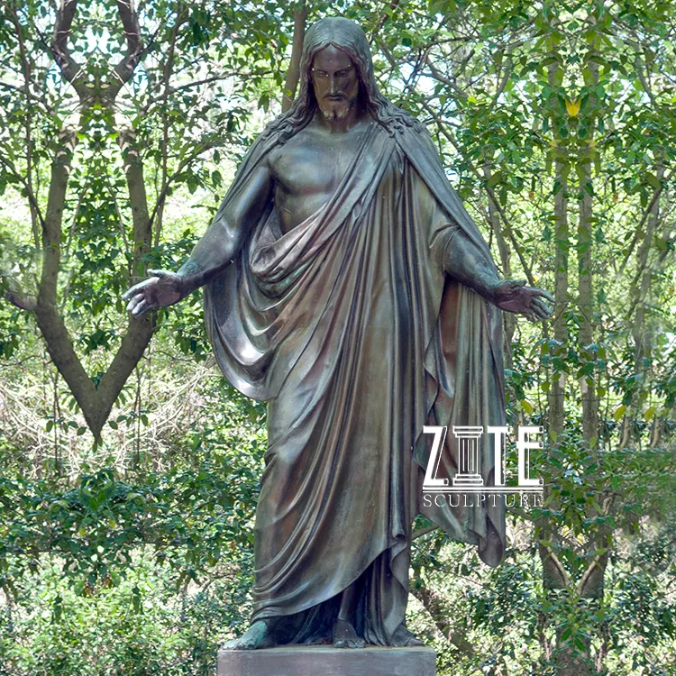 Fine Workmanship life size bronze jesus christ statue