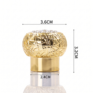 Tapa Dorada Redonda de Alta Calidad de 15 mm, Brillante y Lujosa, Compatible con Varios Frascos de Perfume Premium de 15 mm de Calibre - Product Image 1