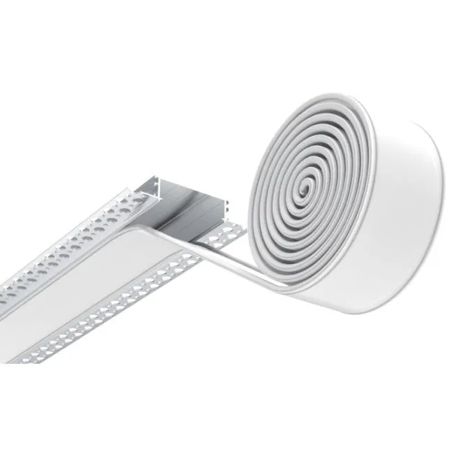 Copertura morbida per PC 100x19mm intonaco in profilo di canale in alluminio estruso a led da incasso per cartongesso per illuminazione a soffitto