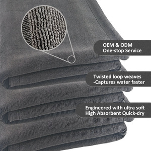 Serviette de voiture en microfibre super absorbante de qualité supérieure, personnalisable double face, 1200gsm/1400gsm/1800gsm, tissage <span class=keywords><strong>Nanon</strong></span> - Product Image 3