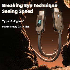Cable de Carga Tipo C a Tipo C con Pantalla LED Digital de 66W, Cable de Carga Multifunción para Teléfono Móvil - Product Image 2