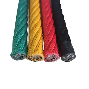 UV Resistance 6 Strands Indoor Playground Climbing Rope Nylon Steel Core Rope Playground 16mm Combination Rope