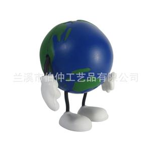 Balle anti-stress en forme de Terre bleue, portable, fournitures de bureau et d'étude, jouet M0145 - Product Image 3