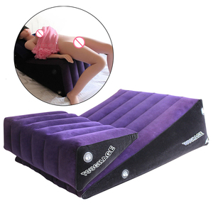 Ensemble de canapé <span class=keywords><strong>gonflable</strong></span> <span class=keywords><strong>magique</strong></span>, coussin d'aide sexuelle, rampe avec coussin triangulaire, support corporel, bleu, pour couples, cale de posture, utilisation au <span class=keywords><strong>lit</strong></span>, jouets - Product Image 1