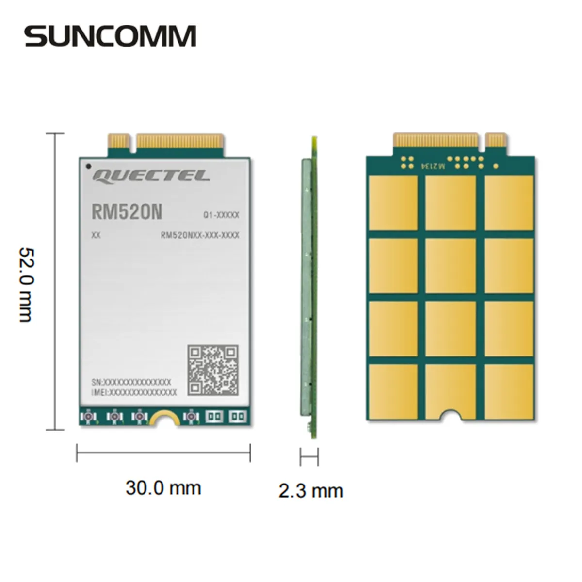 Quectel RM520N-GL IoT/eMBB поддерживает 5G Sub-6 ГГц модуль НСА/SA режим 5G GPRS модуль для промышленной коммерческого применения