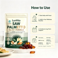 LuvVita Extrait de Palmier Nain en Gélules – Acides Gras Standardisés – Complément Alimentaire Quotidien pour le Bien-être Masculin et le Soutien de la Vitalité
