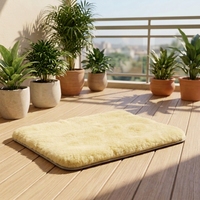 Tapis pour animaux de compagnie en peau de mouton, ultra doux, en laine naturelle, teinture naturelle, respectueux de l'environnement, pour chiens et chats
