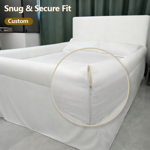 Drap-<span class=keywords><strong>housse</strong></span> à rebord surélevé avec bordure rembourrée détachable, personnalisable, marque privée OEM, pour les acheteurs en gros - Product Image 5