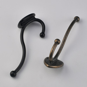 Retro Style Metal Clothes Hook Wall Mount Bronze Black Non Detachable <b>Wardrobe</b> <b>Hardware</b> - Product Image 2