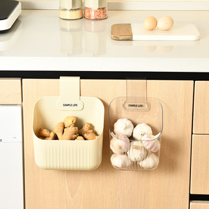 Simple Life Wall Mounted Storage Basket Rectangle Punch Free Food Container For Kitchen Vegetable Fruit Organizer - Product Image 2