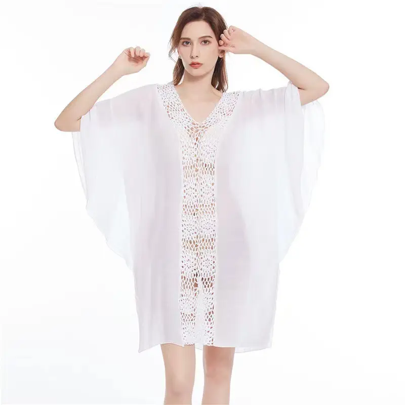 Traje de baño para mujer Coverup Beach Cover Ups Kimono largo Cardigan Summer Rayon Coverups Shirt Dress