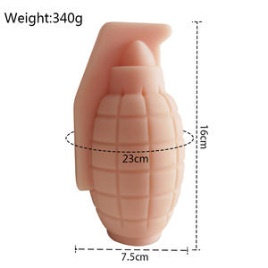 몰드형 장치 시뮬레이션 수류탄 스트레스 해소 비행기 컵 TPE 스퀴즈 토이 남성용 수동 자위기구 성인용품 100% 방수 - Product Image 3