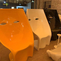 Chaise moderne nemo en fibre de verre à la mode, 1 pièce, motifs floraux, offre spéciale